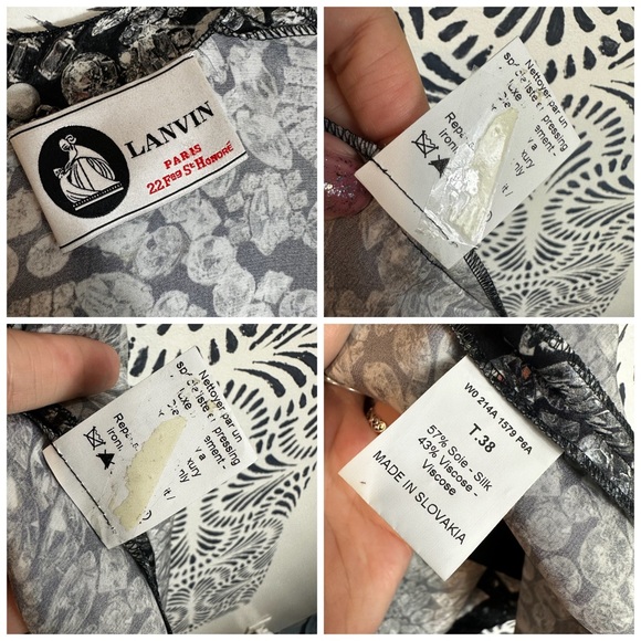 Lanvin Silk Blend Diamond Print Dress - Picture 11 of 16